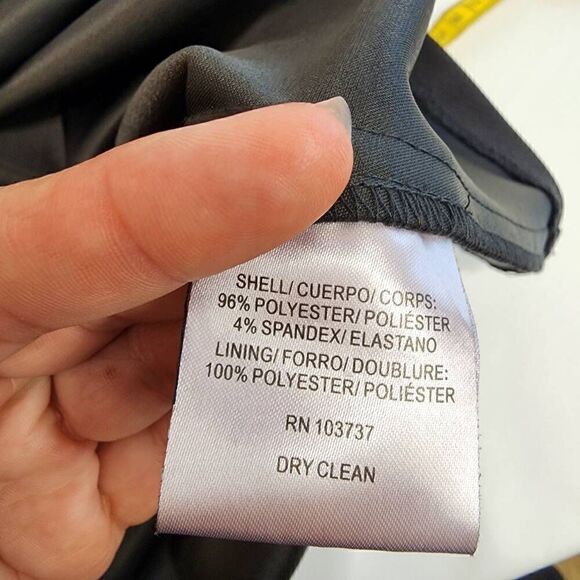 Donna Morgan Size 8 3/4 Sleeve Black Embelished Cuffs Dress I11 - Picture 9 of 12